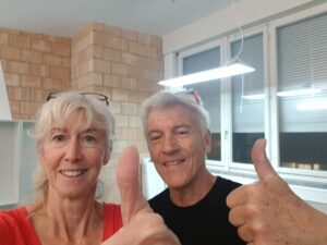 Hurra, die erste brennt!